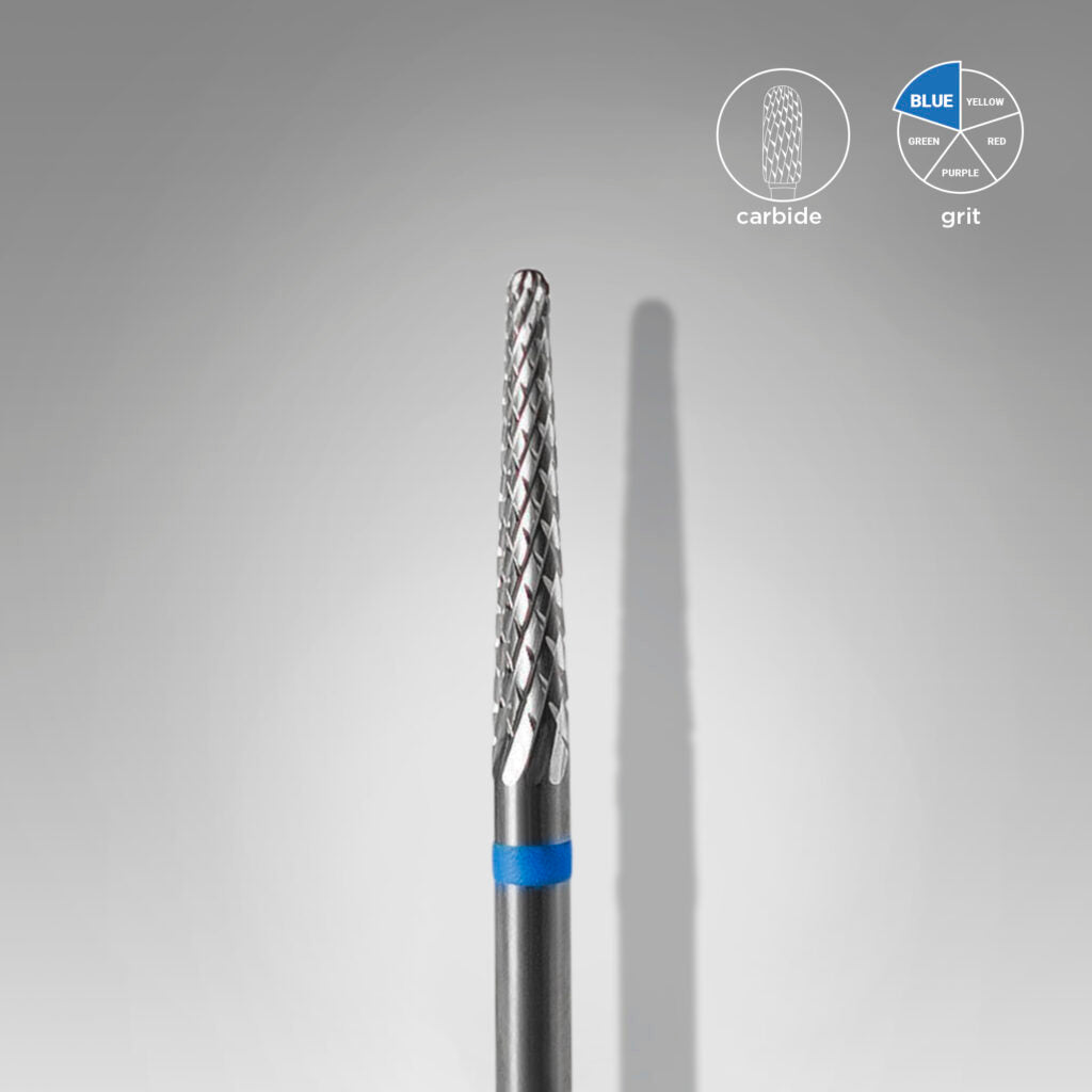 Carbide nail drill bit cone blue head EXPERT diameter 2,3 mm / working part 14 mm