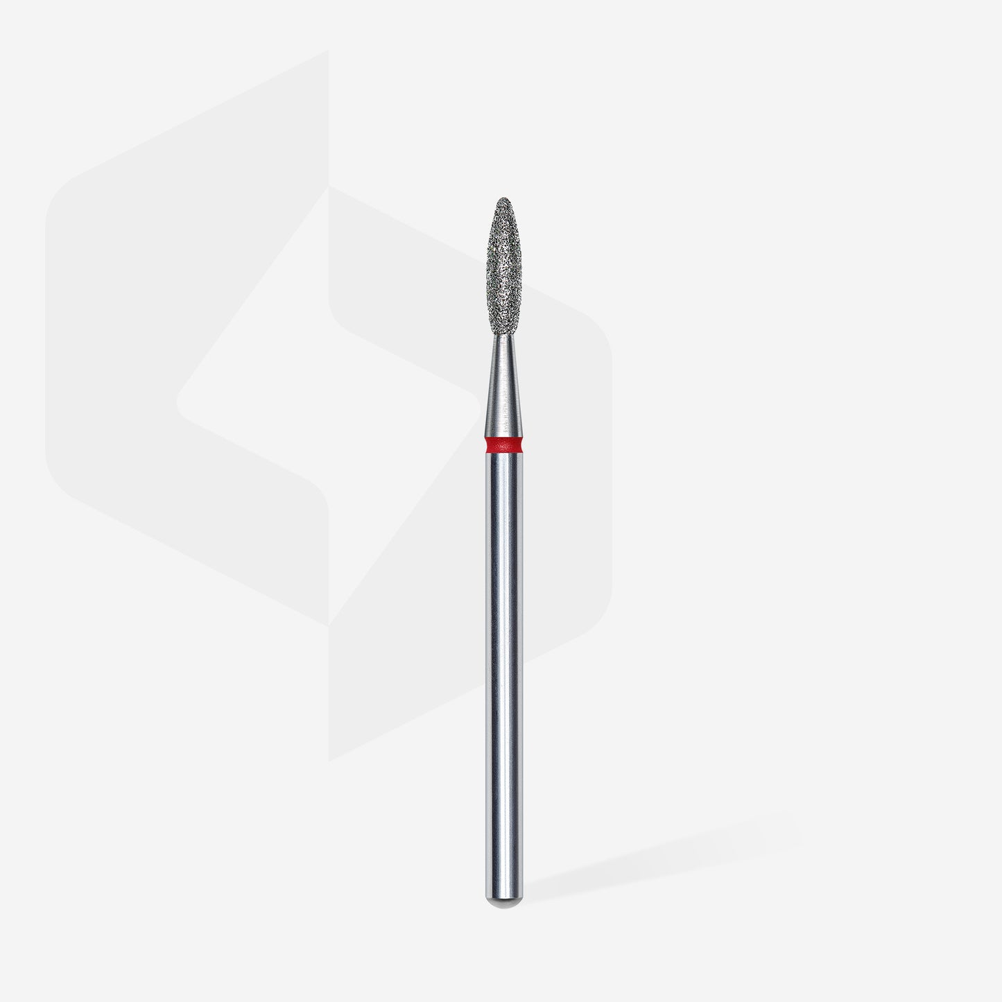 Diamond nail drill bit flame red head EXPERT diameter 2,1 mm / working part 8 mm